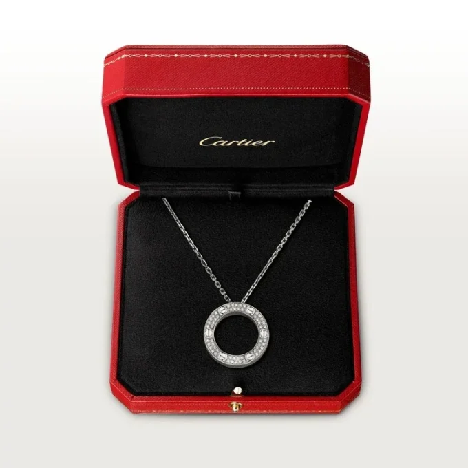 Love-halsband, diamantbelagt – vitguld, diamanter – Cartier Love-halsband, diamantbelagt – vitguld, diamanter – Cartier