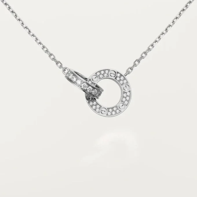 Love-halsband, diamantbelagt – vitguld, diamanter – Cartier Love-halsband, diamantbelagt – vitguld, diamanter – Cartier