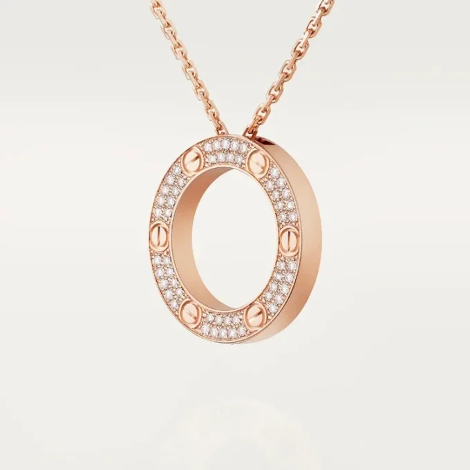 Love-halsband – rosa guld, diamanter – Cartier Love-halsband – rosa guld, diamanter – Cartier