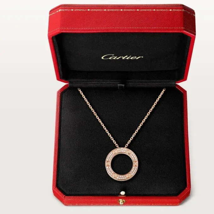Love-halsband – rosa guld, diamanter – Cartier Love-halsband – rosa guld, diamanter – Cartier