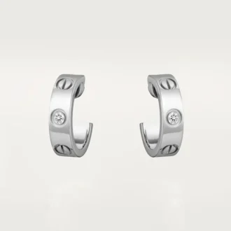 Love-örhängen, 2 diamanter – vitguld, diamanter – Cartier Love-örhängen, 2 diamanter – vitguld, diamanter – Cartier
