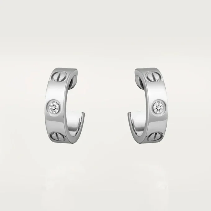 Love-örhängen, 2 diamanter – vitguld, diamanter – Cartier Love-örhängen, 2 diamanter – vitguld, diamanter – Cartier