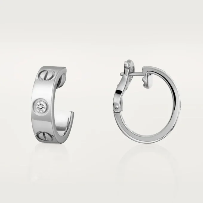 Love-örhängen, 2 diamanter – vitguld, diamanter – Cartier Love-örhängen, 2 diamanter – vitguld, diamanter – Cartier