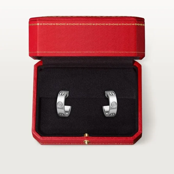 Love-örhängen, 2 diamanter – vitguld, diamanter – Cartier Love-örhängen, 2 diamanter – vitguld, diamanter – Cartier