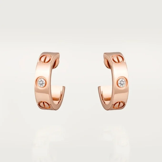 Love-örhängen – rosa guld, diamanter – Cartier Love-örhängen – rosa guld, diamanter – Cartier