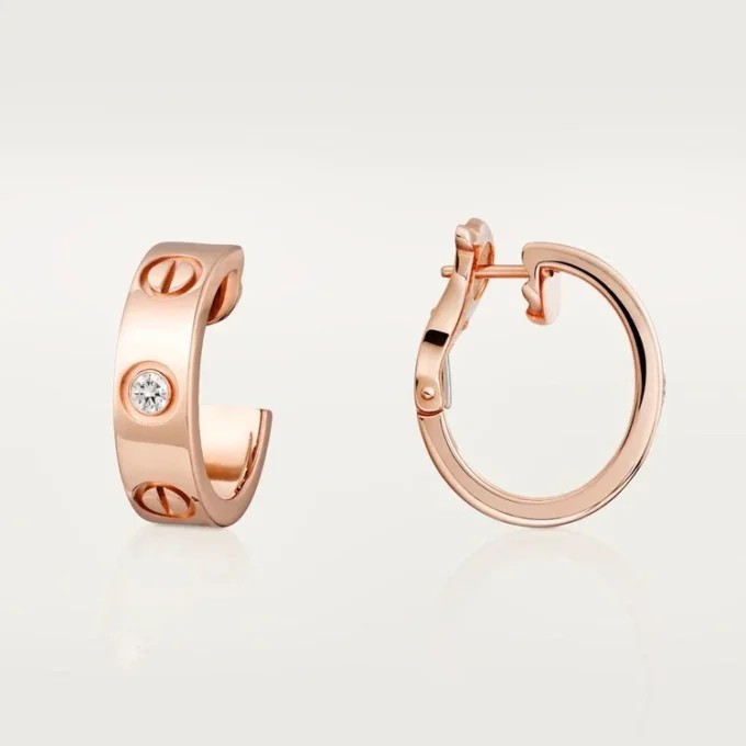 Love-örhängen – rosa guld, diamanter – Cartier Love-örhängen – rosa guld, diamanter – Cartier