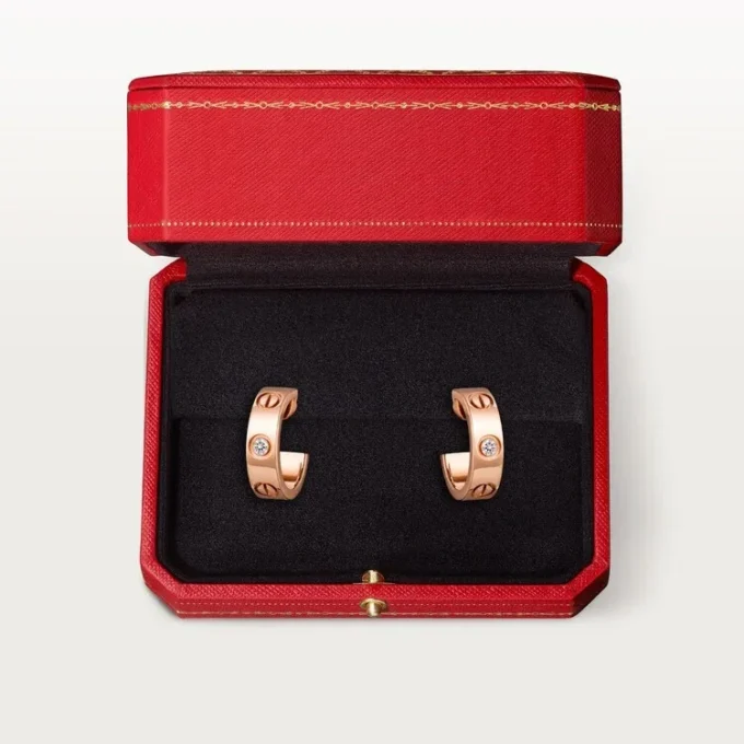 Love-örhängen – rosa guld, diamanter – Cartier Love-örhängen – rosa guld, diamanter – Cartier