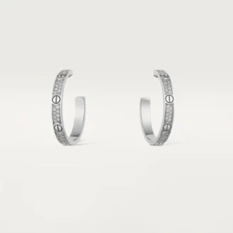 Love-örhängen – vitguld, diamant – Cartier