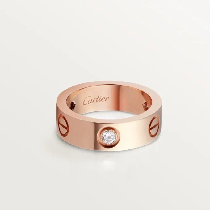 Love-ring, 3 diamanter – Roséguld, diamanter – Cartier Love-ring, 3 diamanter – Roséguld, diamanter – Cartier
