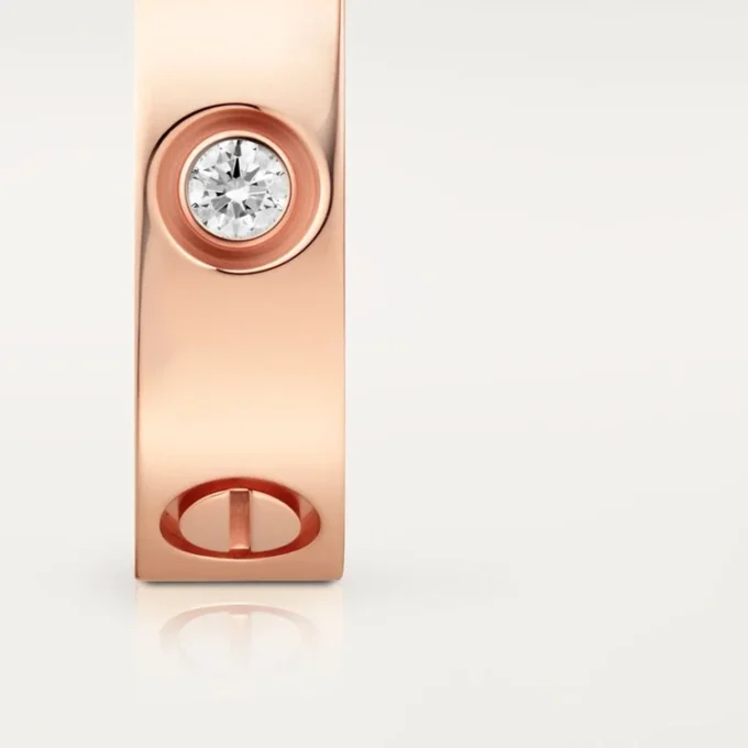 Love-ring, 3 diamanter – Roséguld, diamanter – Cartier Love-ring, 3 diamanter – Roséguld, diamanter – Cartier
