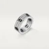 Love-ring, diamantbelagd, keramik – vitguld, keramik, diamanter – Cartier