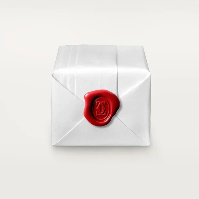 Maillon Panthere-ring, 3 rader med halvdiamantbeläggning – vitguld, diamanter – Cartier