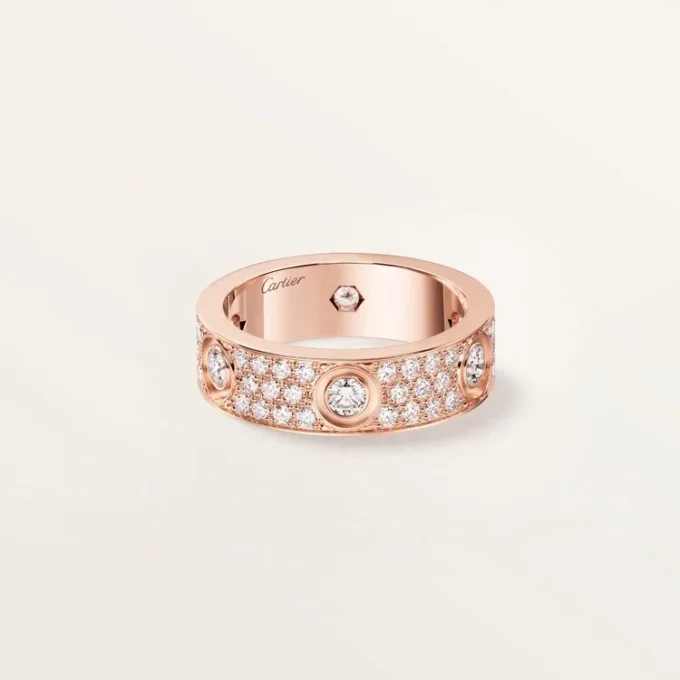 Love-ring, klassisk modell, pavé, 6 diamanter Love-ring, klassisk modell, pavé, 6 diamanter