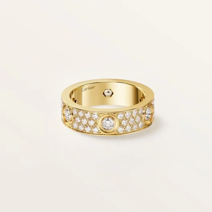 Love-ring, klassisk modell, pavé, 6 diamanter Love-ring, klassisk modell, pavé, 6 diamanter