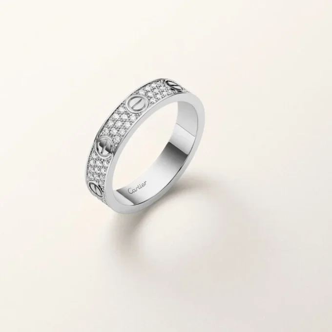 Love-ring, liten modell, pavé Love-ring, liten modell, pavé