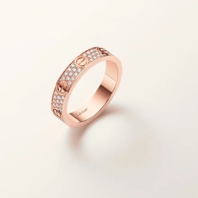 Love-ring, liten modell, pavé Love-ring, liten modell, pavé