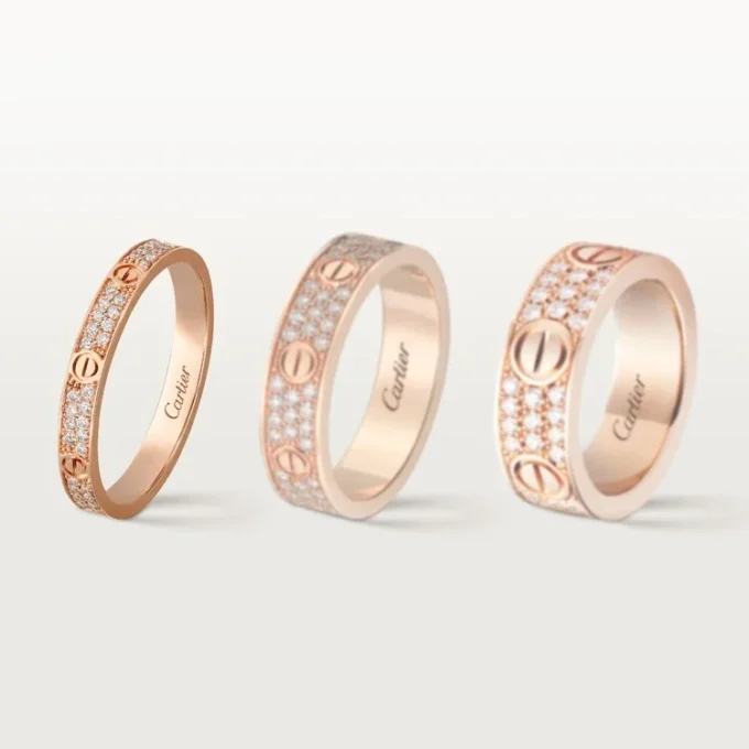 Love-ring, Sm – Roséguld, diamanter – Cartier Love-ring, Sm – Roséguld, diamanter – Cartier