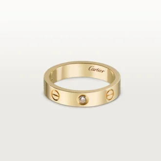 Love-vigselring, 1 diamant – gult guld, diamant – Cartier