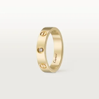 Love-vigselring, 1 diamant – gult guld, diamant – Cartier