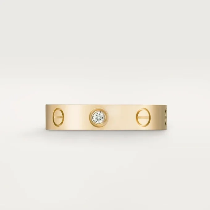 Love-vigselring, 1 diamant – gult guld, diamant – Cartier