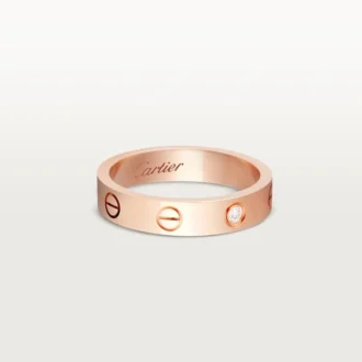 Love-vigselring, 1 diamant – roséguld, diamant – Cartier