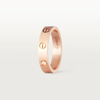 Love-vigselring, 1 diamant – roséguld, diamant – Cartier