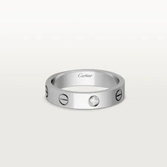 Love-vigselring, 1 diamant – vitguld, diamant – Cartier