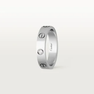 Love-vigselring, 1 diamant – vitguld, diamant – Cartier
