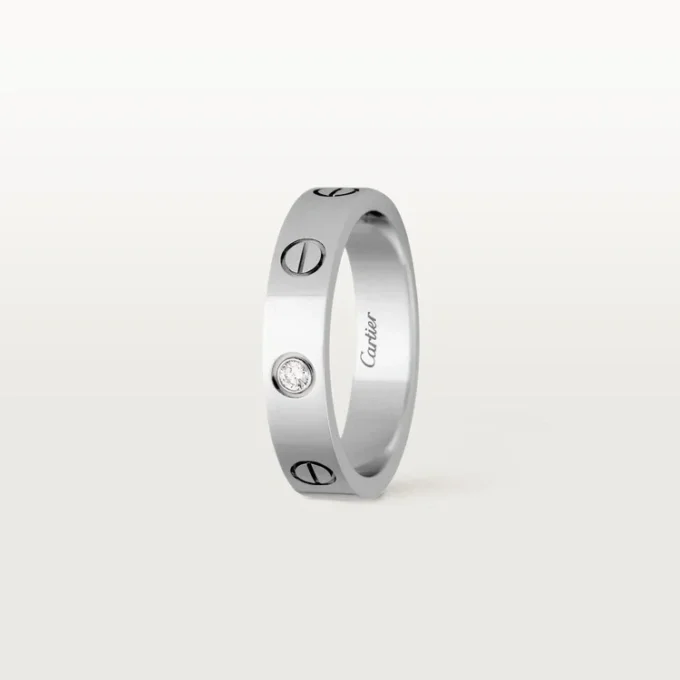 Love-vigselring, 1 diamant – vitguld, diamant – Cartier