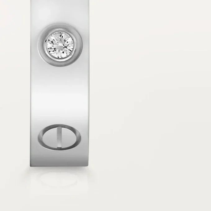 Love-vigselring, 1 diamant – vitguld, diamant – Cartier