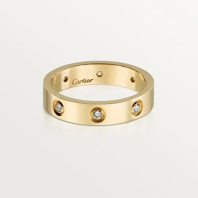 Love-vigselring, 8 diamanter – gult guld, diamanter – Cartier