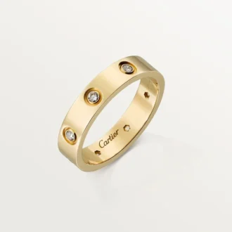 Love-vigselring, 8 diamanter – gult guld, diamanter – Cartier