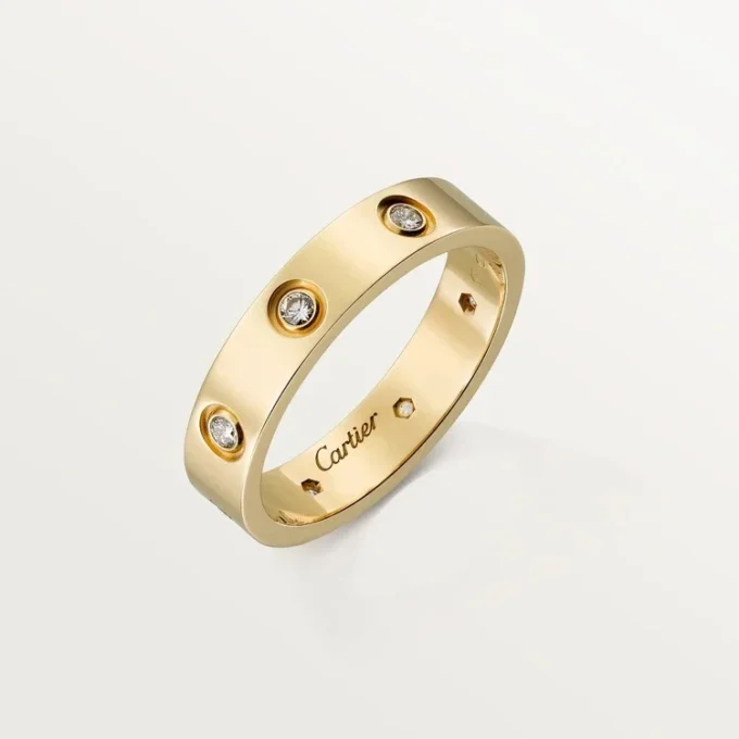Love-vigselring, 8 diamanter – gult guld, diamanter – Cartier