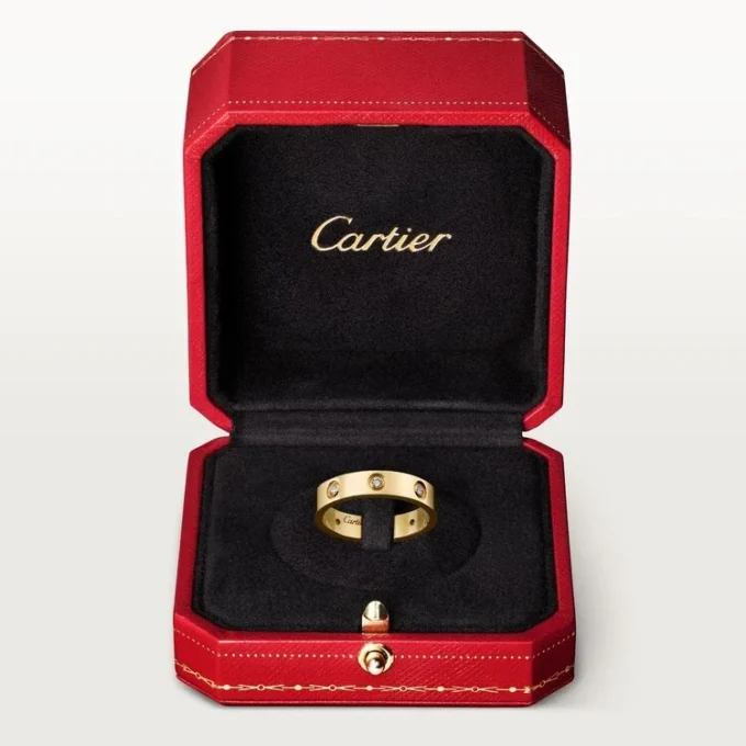 Love-vigselring, 8 diamanter – gult guld, diamanter – Cartier