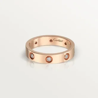 Love-vigselring, 8 diamanter – Roséguld, diamanter – Cartier