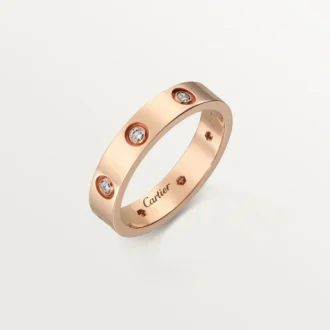 Love-vigselring, 8 diamanter – Roséguld, diamanter – Cartier