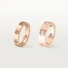 Love-vigselring, 8 diamanter – Roséguld, diamanter – Cartier
