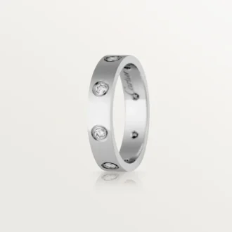 Love-vigselring, 8 diamanter – vitguld, diamanter – Cartier