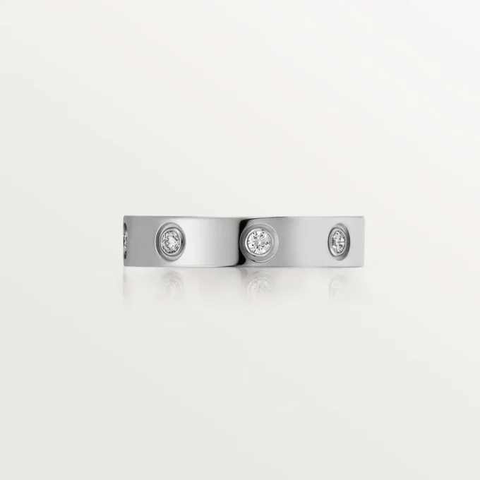 Love-vigselring, 8 diamanter – vitguld, diamanter – Cartier