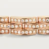 Maillon Panthere-armband, treradigt, pavé