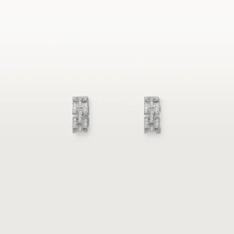 Maillon Panthere-örhängen, 3 rader med pavé-infattade diamanter – vitguld, diamanter – Cartier Maillon Panthere-örhängen, 3 rader med pavé-infattade diamanter – vitguld, diamanter – Cartier