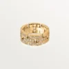 Maillon Panthere-ring, 3 halva rader med diamantbeläggning – gult guld, diamanter – Cartier Maillon Panthere-ring, 3 halva rader med diamantbeläggning – gult guld, diamanter – Cartier