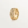 Maillon Panthere-ring, 3 halva rader med diamantbeläggning – gult guld, diamanter – Cartier Maillon Panthere-ring, 3 halva rader med diamantbeläggning – gult guld, diamanter – Cartier