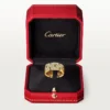 Maillon Panthere-ring, 3 halva rader med diamantbeläggning – gult guld, diamanter – Cartier Maillon Panthere-ring, 3 halva rader med diamantbeläggning – gult guld, diamanter – Cartier