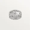 Maillon Panthere-ring, 3 rader med halvdiamantbeläggning – vitguld, diamanter – Cartier