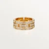 Maillon Panthere-ring, 3 rader med halvpavé – Roséguld, diamanter – Cartier