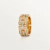 Maillon Panthere-ring, 3 rader med halvpavé – Roséguld, diamanter – Cartier
