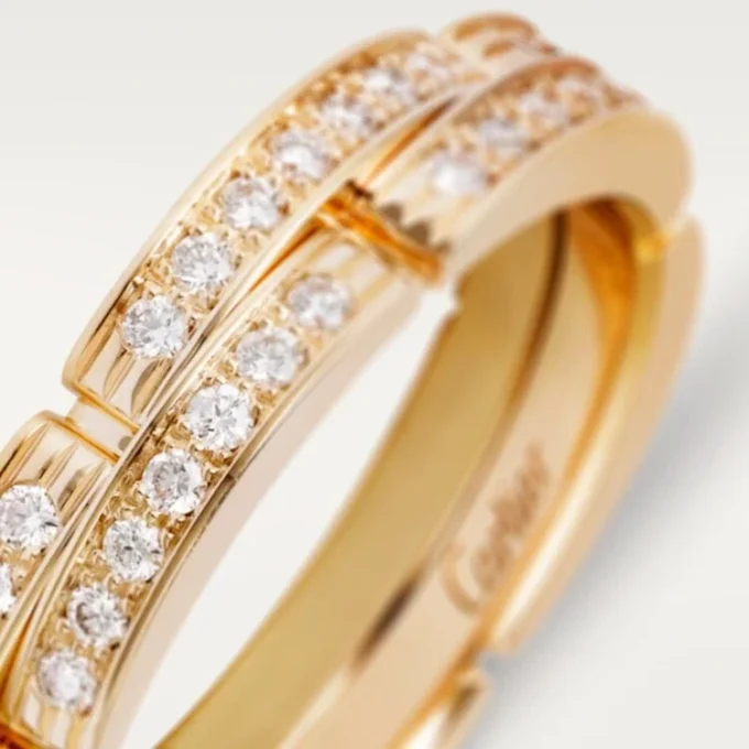 Maillon Panthere-ring – gult guld, diamanter – Cartier