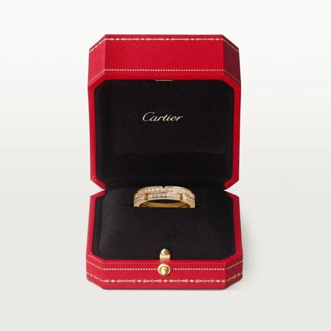 Maillon Panthere-ring – gult guld, diamanter – Cartier