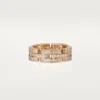 Maillon Panthere-ring, treradig, pavé